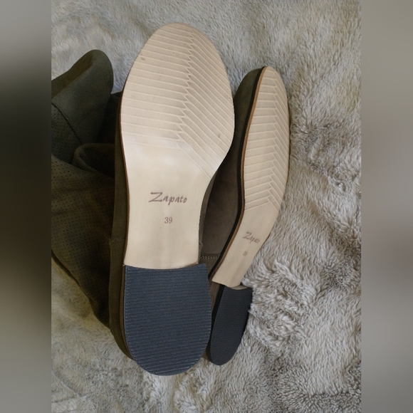 Zapato tall olive nubuck boots - Picture 3 of 5